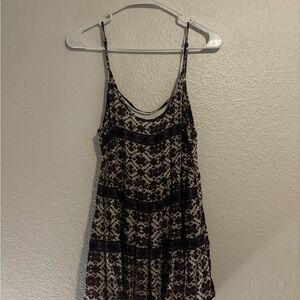 Brandy Melville Black, Cream and Purple mini dress.